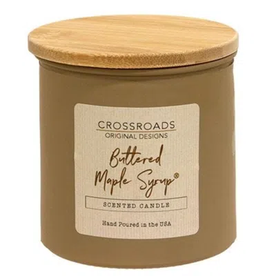 Homegifo Buttered Maple Syrup 14oz Jar Candle W/wood Lid