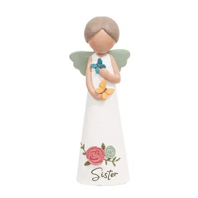 Homegifo Butterfly Wishes Sister Resin Angel In White