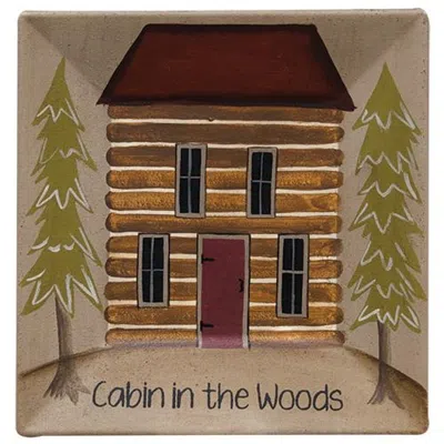 Homegifo *cabin In The Woods Plate In Neutral