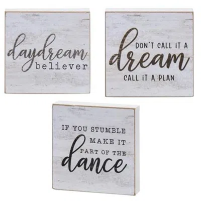 Homegifo *call It A Dream Square Block 3 Asstd. In Gray
