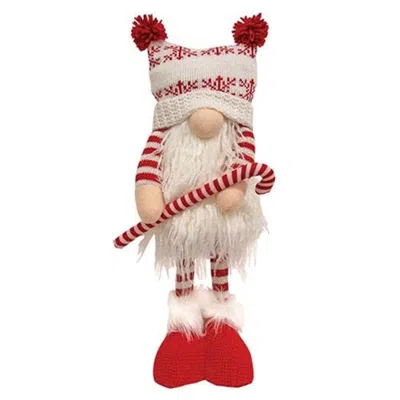 Homegifo *candy Cane Standing Gnome In White