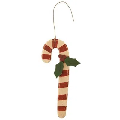 Homegifo Candy Cane W/holly In Multi