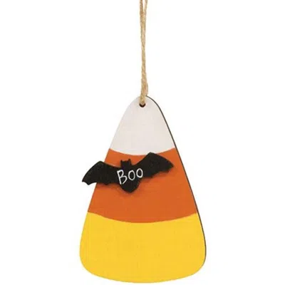 Homegifo Candy Corn With Boo Bat Ornament In Multi