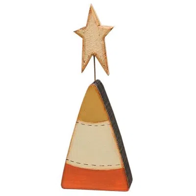 Homegifo Candy Corn W/star Sitter In Blue