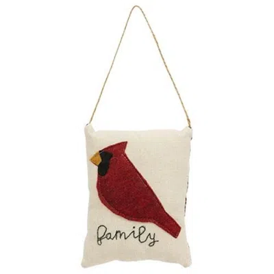 Homegifo *cardinal Family Pillow Christmas Ornament In White