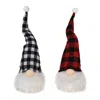 Homegifo Plush Plaid Santa Gnome W/led Light 2 Asstd.