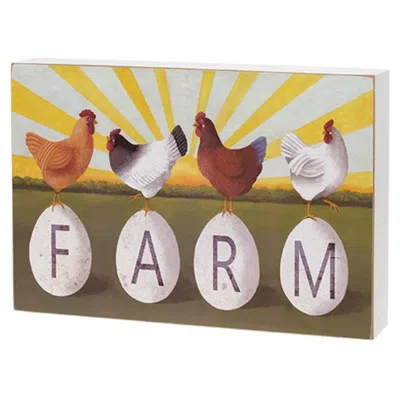 Homegifo Chickens On "farm" Eggs Box Sign In Multi