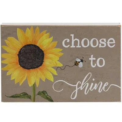 Homegifo *choose To Shine Sunflower Block In Animal Print