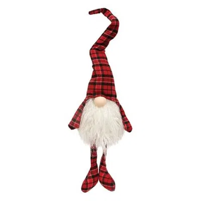 Homegifo *christmas Plaid Pajamas Dangle Leg Gnome In Red