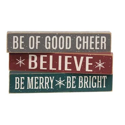 Homegifo Christmas Rules Block 3 Asstd. In Multi