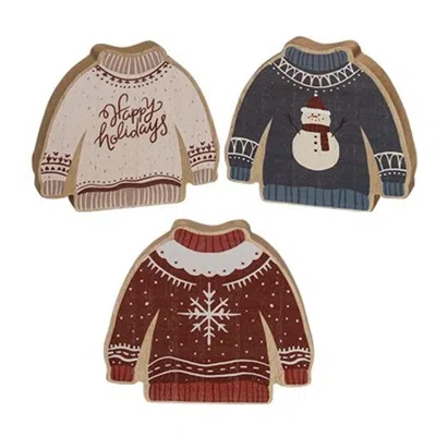 Homegifo Christmas Sweater Chunky Sitter 3 Asstd. In Multi