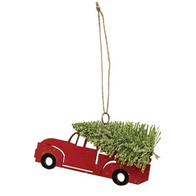 Homegifo *christmas Tree Cargo Ornament 6.5" In Red