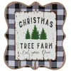 Homegifo *christmas Tree Farm Buffalo Check Easel