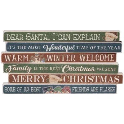 Homegifo Christmas Variety Sayings Block Assorted In Multi