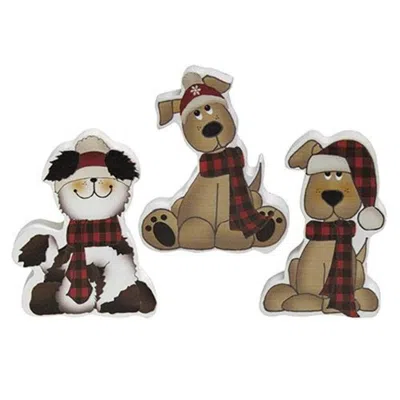 Homegifo Chunky Christmas Puppy 3 Asstd. In Black