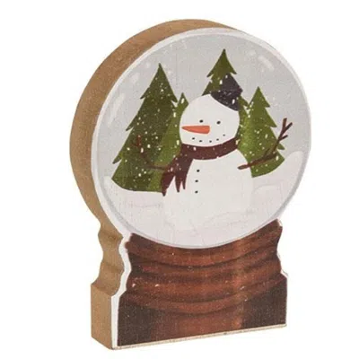 Homegifo *chunky Snowman Forest Snowglobe Sitter In Multi