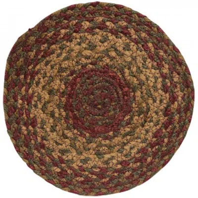 Homegifo Cinnamon Braided Trivet In Red