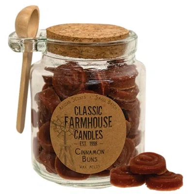 Homegifo Cinnamon Buns Wax Melt Jar W/spoon In Blue
