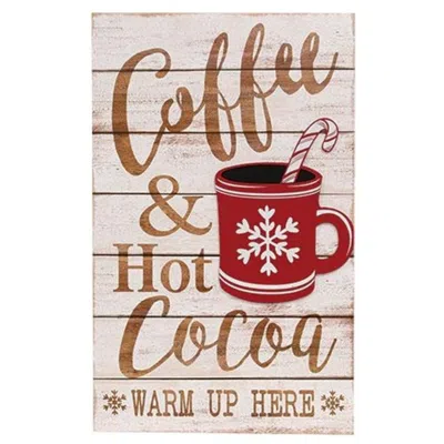 Homegifo *coffee & Hot Cocoa Slat Look Sign In Multi