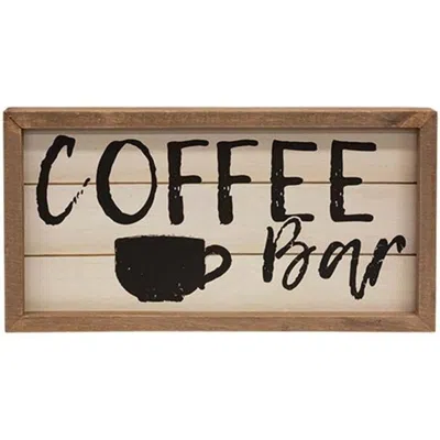 Homegifo Coffee Bar Shiplap Look Framed Sign In Neutral