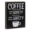 Homegifo Coffee For My Sanity Black & White Block