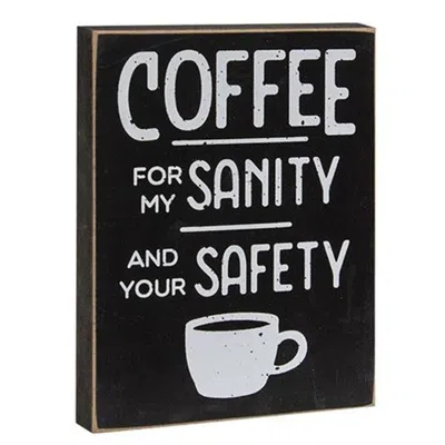 Homegifo Coffee For My Sanity Black & White Block