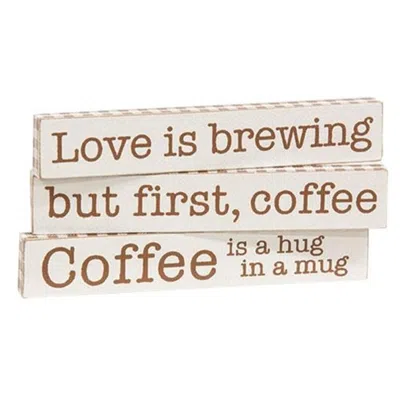 Homegifo Coffee Is A Hug Mini Stick 3 Asstd. In White