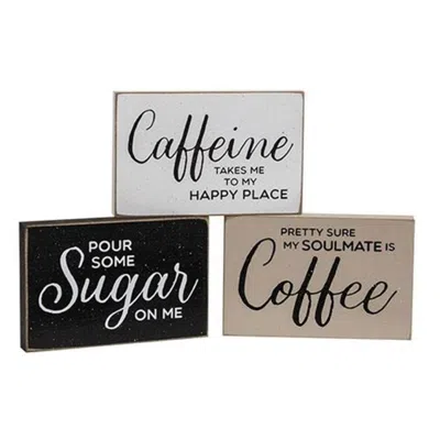 Homegifo Coffee Is My Soulmate Block 3 Asstd. In Multi