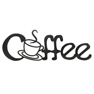 Homegifo Coffee Metal Cutout Sign In Black
