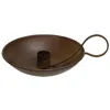 Homegifo Colonial Taper Holder With Handle Rusty