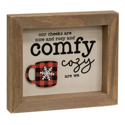 Homegifo *comfy & Cozy Dimensional Framed Sign In Brown