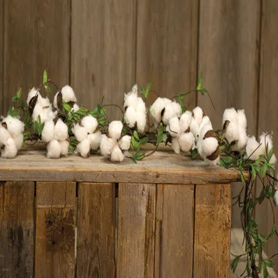Homegifo *cotton & Willow Leaves Garland 5ft In Blue
