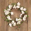 Homegifo *cotton & Willow Leaves Wreath 22"