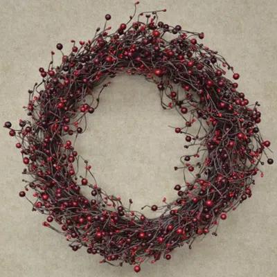 Homegifo *country Berry Wreath - 20" In Red