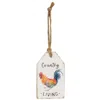 Homegifo *country Living Rooster Wood Tag