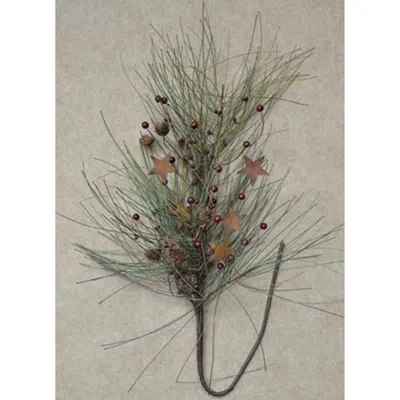 Homegifo *country Needle Pine Spray 28" In Green