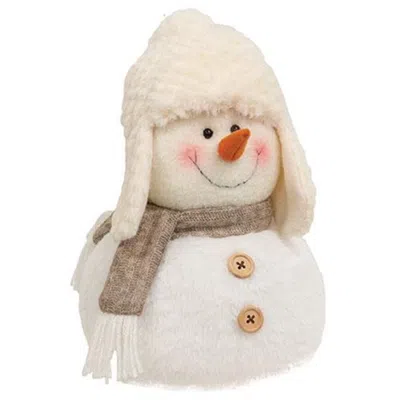 Homegifo Cozy Cream Snowman Sitter In White