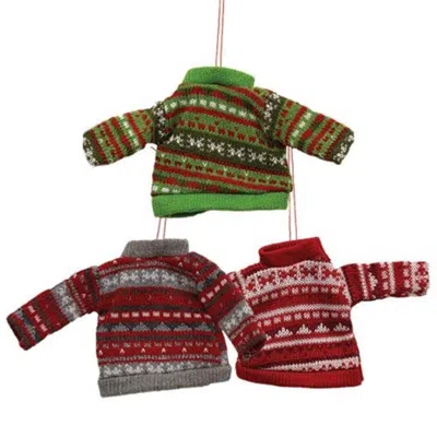 Homegifo Cozy Knit Sweater Ornament 3 Asstd. In Multi