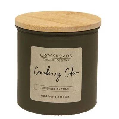 Homegifo Cranberry Cider 14oz Jar Candle W/wood Lid