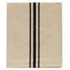 Homegifo Cream & Black Grain Sack Short Runner