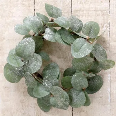 Homegifo Crisp Air Eucalyptus Candle Ring 3.5" In Green