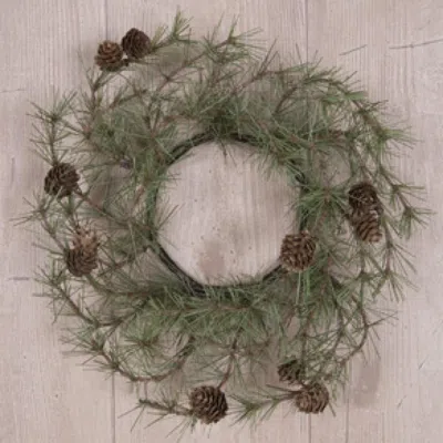 Homegifo Cypress Pine Candle Ring 4" In Green