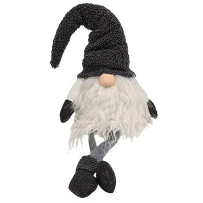 Homegifo Dangle Leg Plush Gnome W/gray Hat