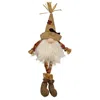 Homegifo Dangle Leg Scarecrow Gnome W/crow Hat