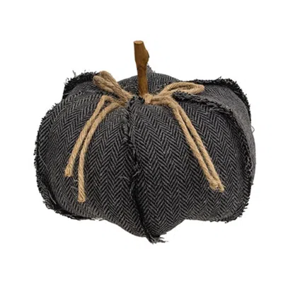 Homegifo Dark Gray Chevron Pumpkin Large In Black