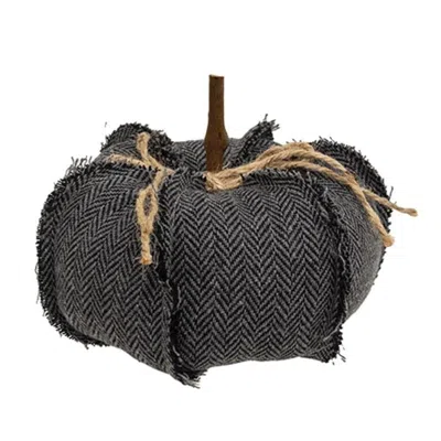 Homegifo Dark Gray Chevron Pumpkin Medium In Black