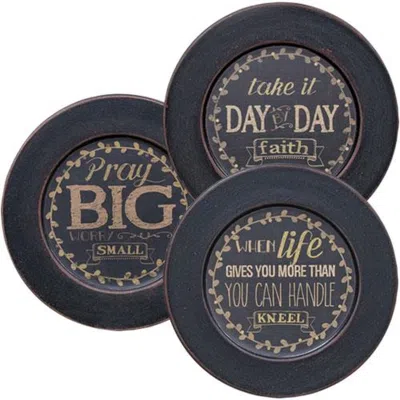 Homegifo *day By Day Plate 3 Asstd. In Blue