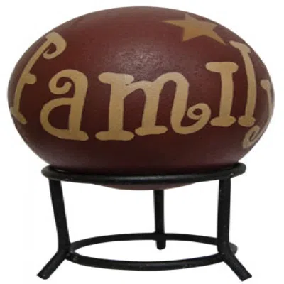 Homegifo Decorative Ball Stand In Brown