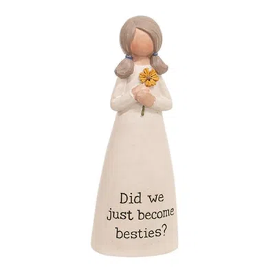 Homegifo Did We Just Become Besties Mini Resin Angel In White