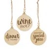 Homegifo Dinner Is Poured Beaded Wine Tag 3 Asstd.